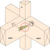 羽子板金物の施工～横架材への接触～誤った取付け方7-1-×