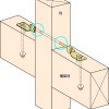 羽子板金物の施工～柱への接触～正しい取付け方7-2-○
