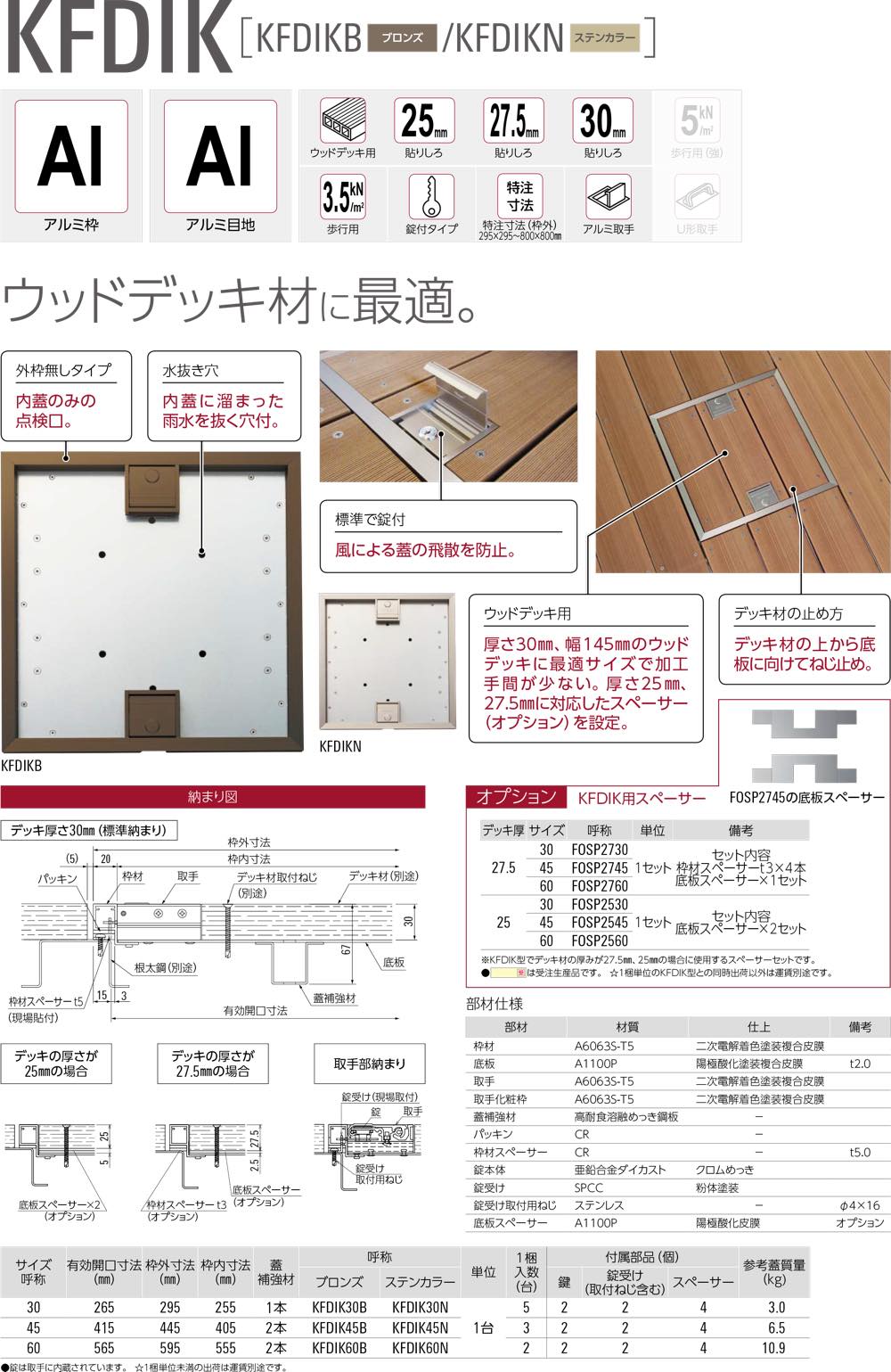 クーポン ダイケン 床点検口アンダーハッチ/錠付・モルタル仕様 K4HA450B：HandMマーケット