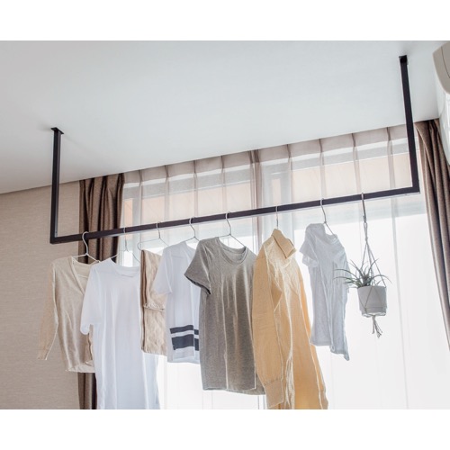 森田アルミ工業【天井付け物干しkacu U型タイプ】KAC146U-BK~他