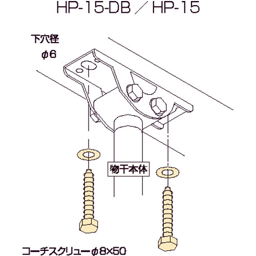 川口技研【木下地への取付 HP-15】木下地への取付～他