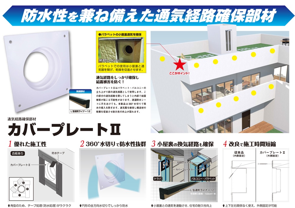 日本住環境 カバープレート 通気補助部材 匠の一冊 公式通販サイト