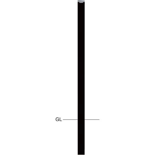 サンポール【アルミピラー□50　差込式カギ付】A-501SK　フックなし～他