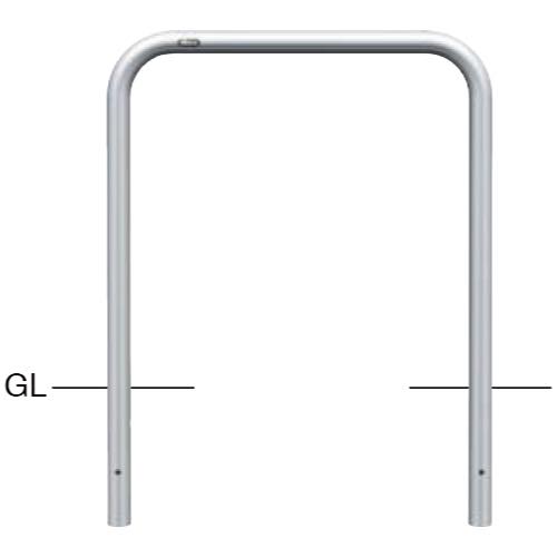 サンポール【アーチ　ステンレス製　φ42.7×W700×H650　固定式】AA-42U7-650