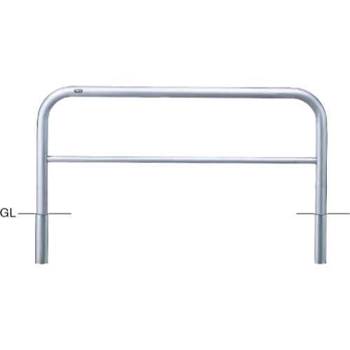 サンポール【アーチ　ステンレス製　横バー付　φ60.5×W1500×H650　差込式】AH-7S15-650