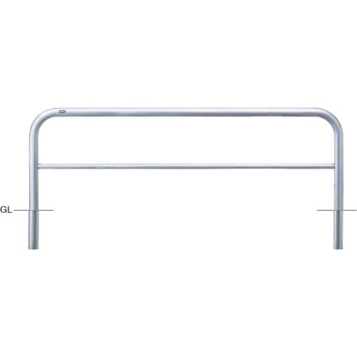 サンポール【アーチ　ステンレス製　横バー付　φ60.5×W2000×H650　差込式】AH-7S20-650