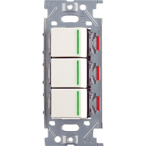 スガツネ【ガイドランプ付埋込トリプルスイッチ PXP-J-NKW03009】PXP-J-NKW03009-PW～他