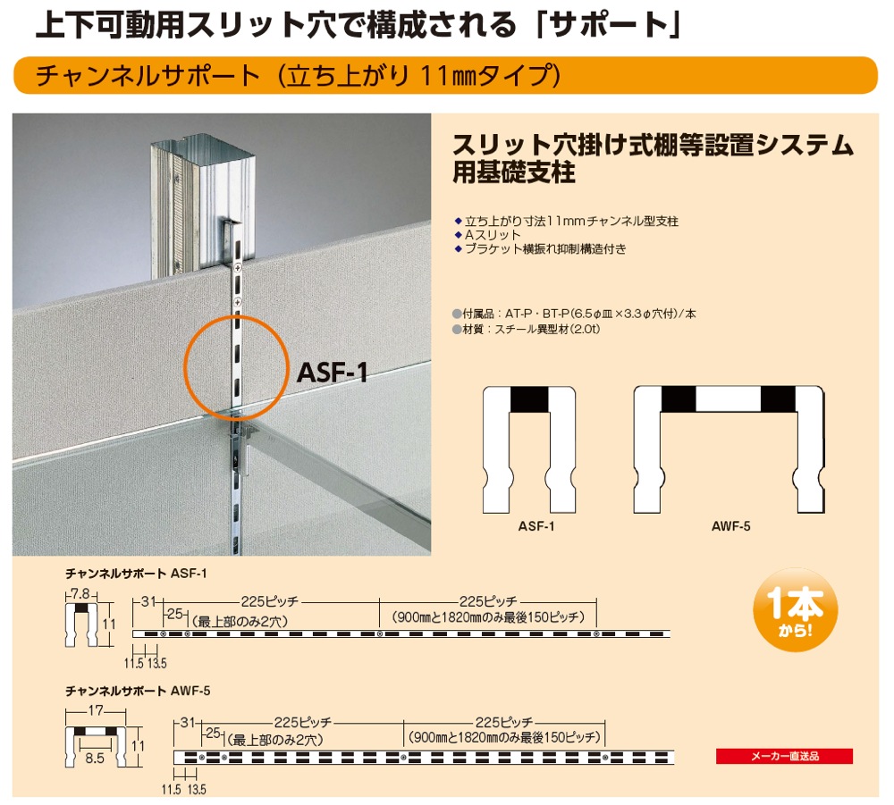 大きい割引 ロイヤル 棚柱 チャンネルサポート ダブル AWF-15 1820mm クローム ecufilmfestival.com