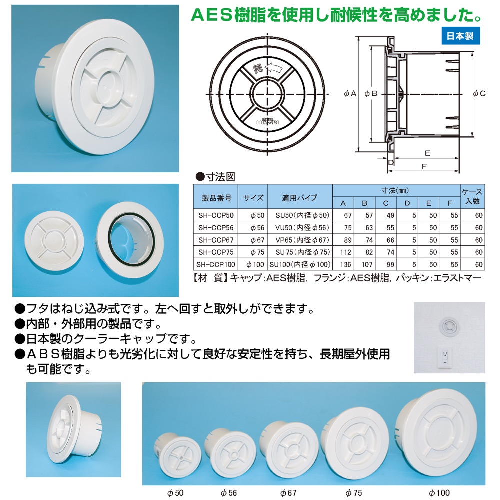 清水（株） ＮｅｗＨｉｋａｒｉ 樹脂製クーラーキャップ ＳＨ−ＣＣＰ５６ SH-CCP56 1個 通販