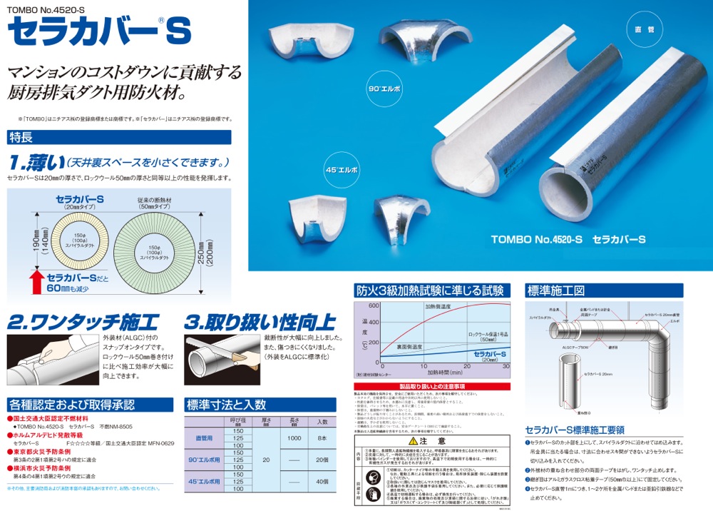 ニチアス セラカバーS 直管用 150φ 20mm 8本セット-