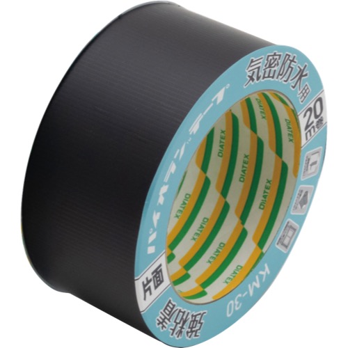 ダイヤテックス【パイオラン™テープ 気密防水用強粘着力(片面) KM-30-BK】片面~他