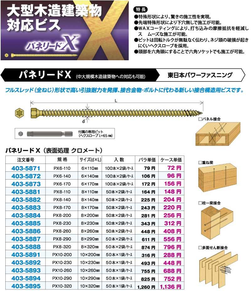 予約販売品 パネリード 金物