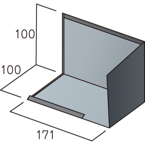 ヨネキン【屋根用　壁際捨水切B右　Y-430】