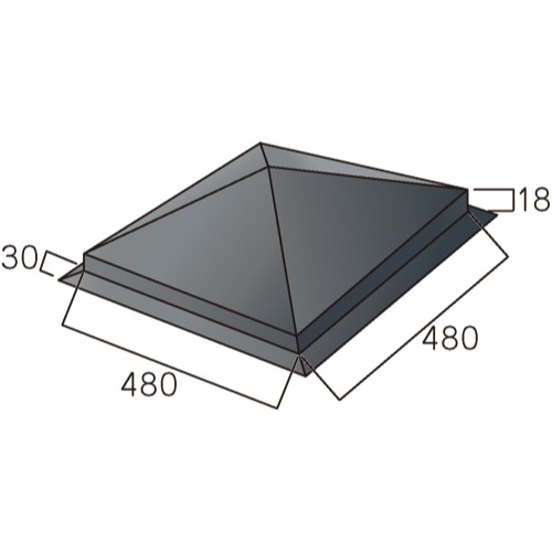 ヨネキン【屋根用　方形冠Y-350】
