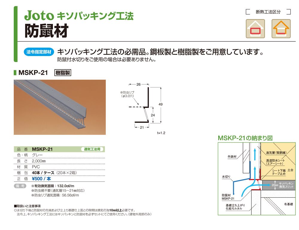 誕生日/お祝い JOTO 防鼠付水切り中間ジョイナー 樹脂製 ファッションブラウン WKA-2203-FB 30個