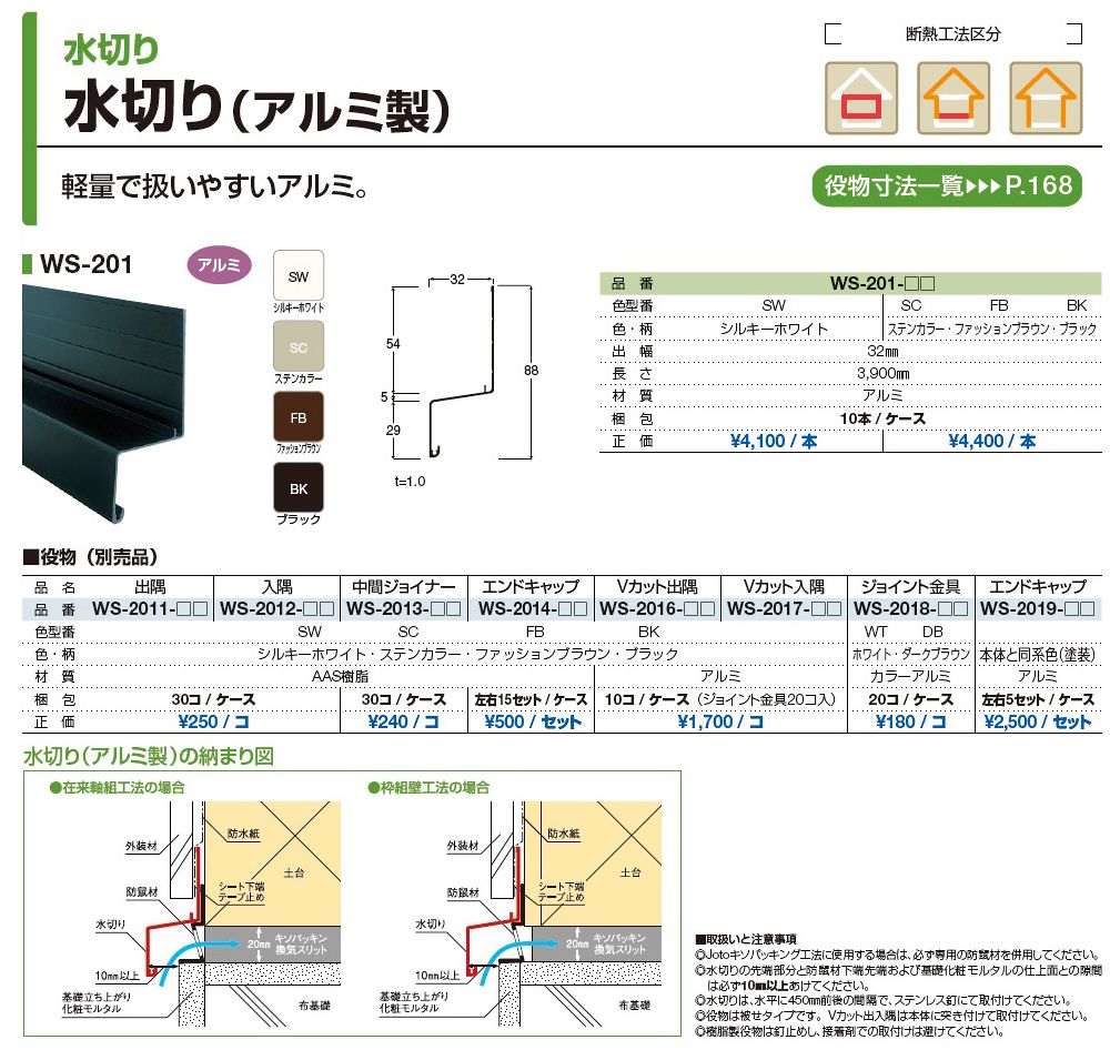 JOTO 水切り本体 アルミ製 WSA-100-BK 10個 ブラック