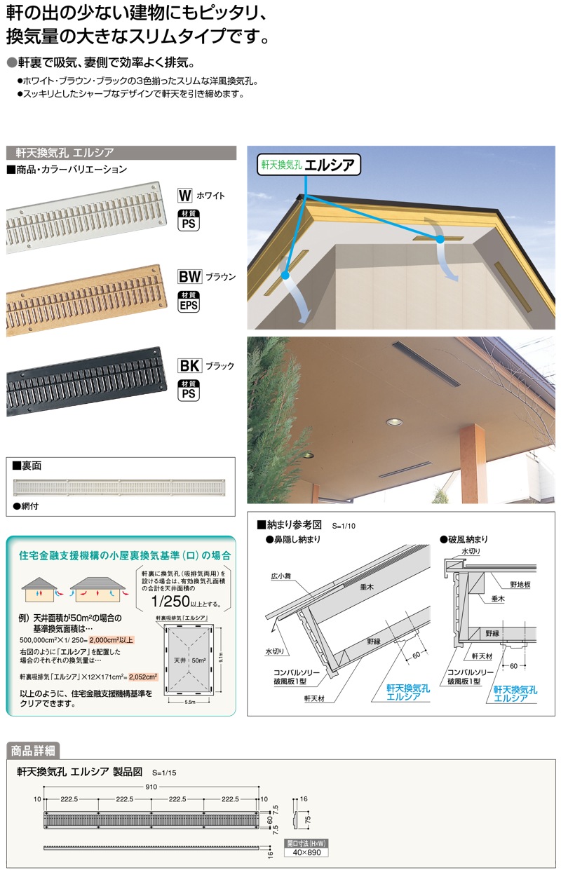 2021年ファッション福袋 工具屋 まいど カネシン 軒裏換気口“Sタイプ” アイボリー 16台入 ダンパー付 LN-137S-FD 