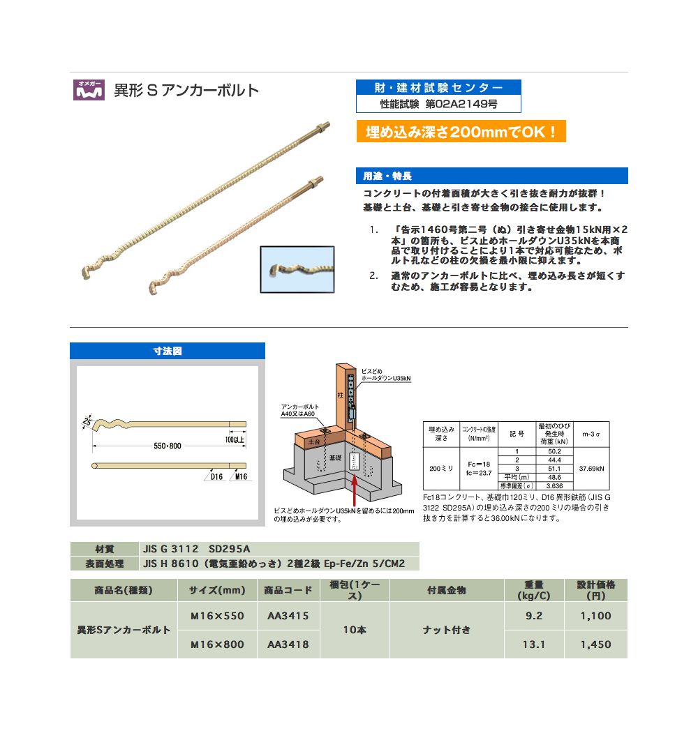 カナイ 建材 金物 プロパスホールダウン(枠材仕様)ビス止め - 4