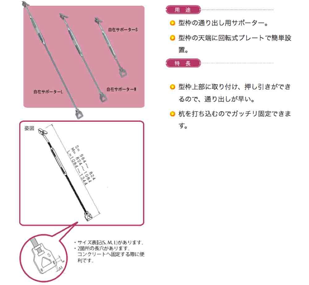 正規通販】 NSP 自在サポーターM 600-750用 824-1084 10入 エヌエスピー 通り出し 住宅基礎関連 型枠 8202291 