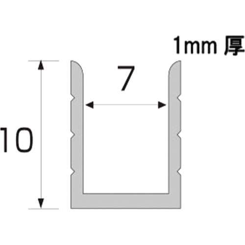 アルインコ【メタルモール アルミパネル縁コ型7.0】FM191S~他