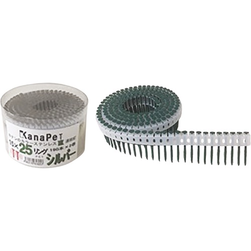 河南製鋲【カラーステンレス プラシートロール釘リング胴部 (直連結平頭)】KPT-1525-PET~他